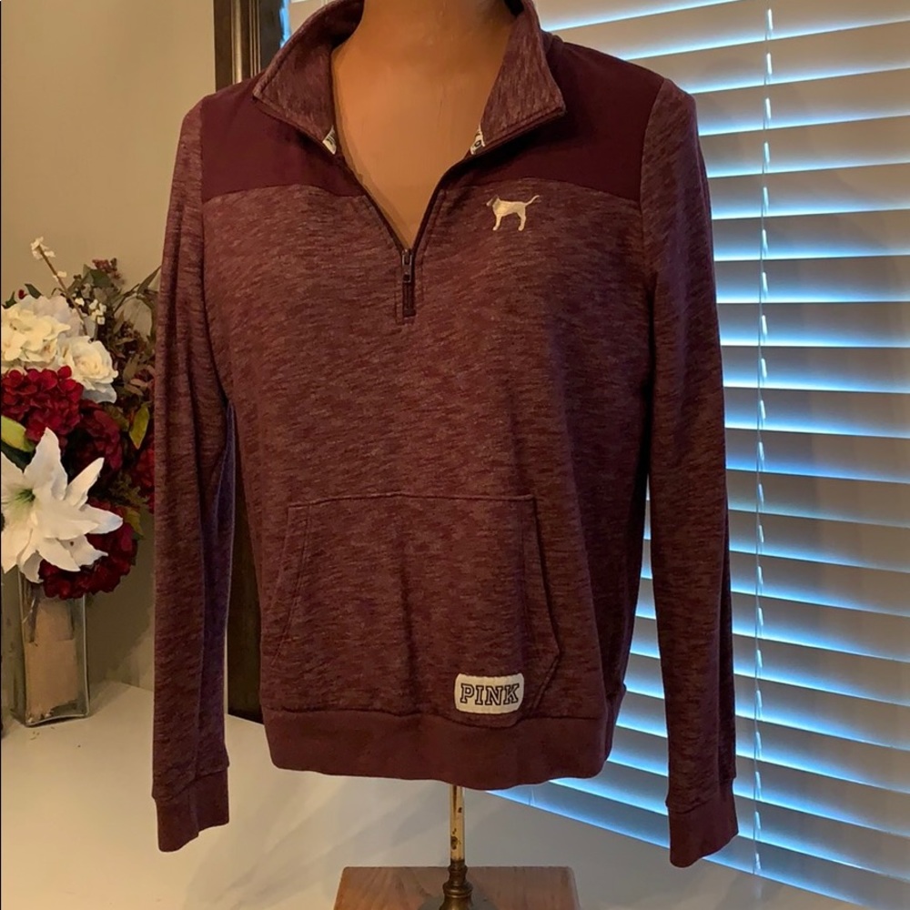 Pink half zip hoodie